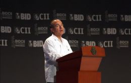 Calderón dijo que el BID se convertirá en una fuente de capital extra en momentos necesarios.