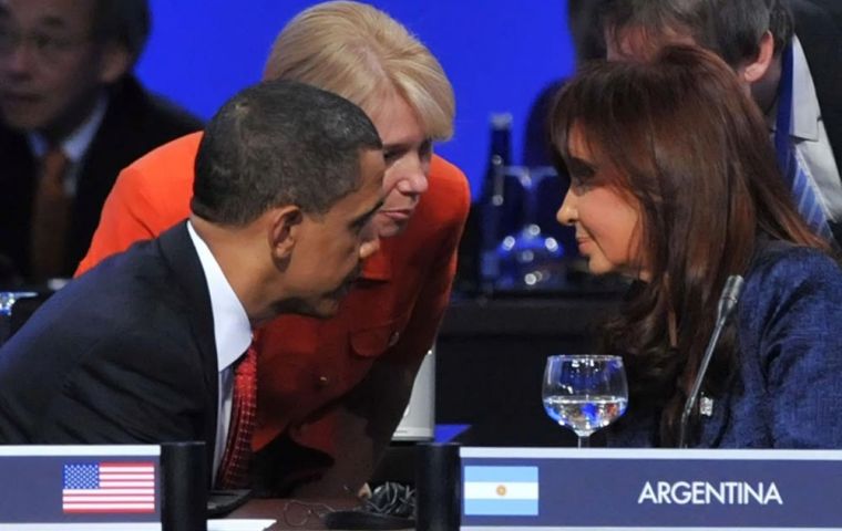 CFK y Obama hablaron de seguridad, economía y bonistas