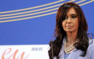 CFK:  “todos somos sujetos del derecho internacional”