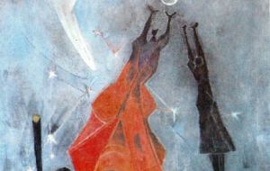 La obra del mexicano Tamayo “Women Reaching for Moon”, de 1946