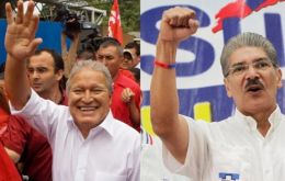 Igualmente ambos candidatos celebraron como ganadores Sánchez Cerén  (50.11%) y Norman Quijano (49,89%) 