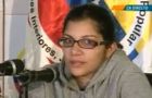 Nairobi Pinto durante la conferencia de prensa que muy poco aclaró el incidente
