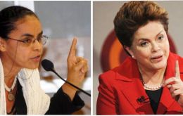 Según Ibope, Marina obtendría el 29% y Dilma 28%