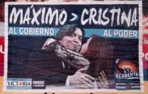 La propaganda ha aparecido en las calles de Buenos Aires apenas unos días después de que el propio Máximo abriera la posibilidad de competir
