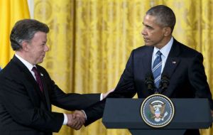 “Estoy muy orgulloso de anunciar un nuevo capítulo de la alianza de Colombia y Estados Unidos, que se llamará Paz Colombia”, afirmó el Presidente Obama