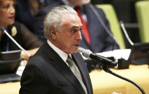 El de Temer será el primer discurso ante la Asamblea. Será también su segunda exposición internacional como mandatario confirmado tras la caída de Rousseff