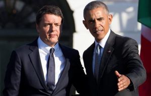 El presidente se refirió a la llegada de indocumentados durante un encuentro con el primer ministro italiano, Matteo Renzi, en la Casa Blanca.