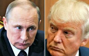 ”Rusia ve a EE.UU. como su principal socio en la lucha contra el terrorismo internacional”, dijo Putin luego de la primera conversación con Trump