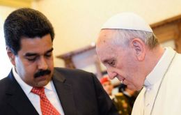  Francisco recibió al presidente Nicolás Maduro en el Vaticano en octubre pasado 