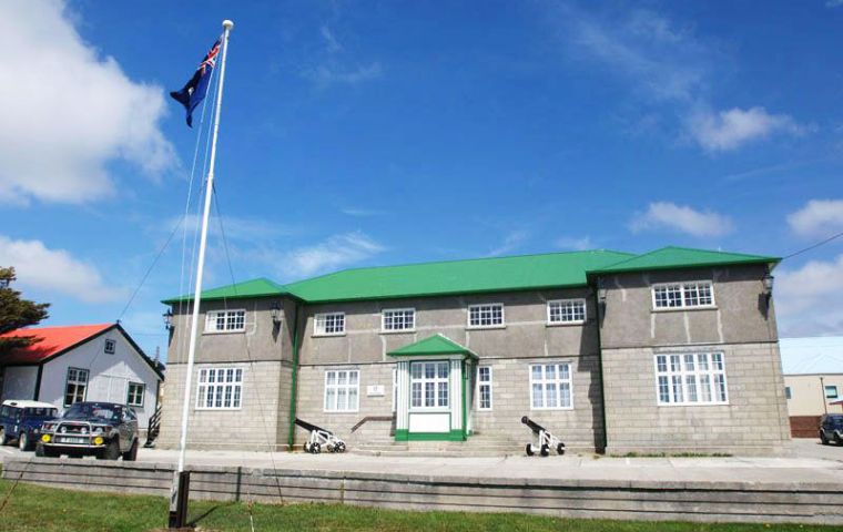 Edificio del Secretariado en Stanley