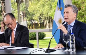 Macri señaló que la visita de Kim es consecuencia del “entusiasmo” que ha mostrado el mundo en la nueva etapa de Argentina