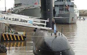 El Ara San Juan, submarino diésel eléctrico de fabricación alemana desapareció el 15 de noviembre cuando navegaba desde Ushuaia a su base en Mar del Plata