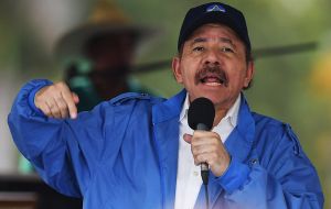 En un discurso público Ortega dijo que no cederá a las presiones para llamar a elecciones anticipadas para el año que viene y no en 2021 como está previsto.