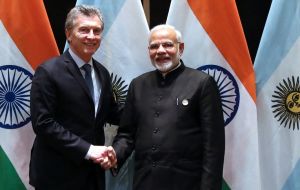 Macri se verá con Modi después de la recepción oficial que encabezará el lunes el presidente de esta república federal parlamentaria, Ram Nath Kovind. (Foto archivo)
