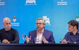 El presidente Fernández este lunes se reúne con el gobernador de la provincia de Buenos Aires y de Capital para reconsiderar el período de la cuarentena 