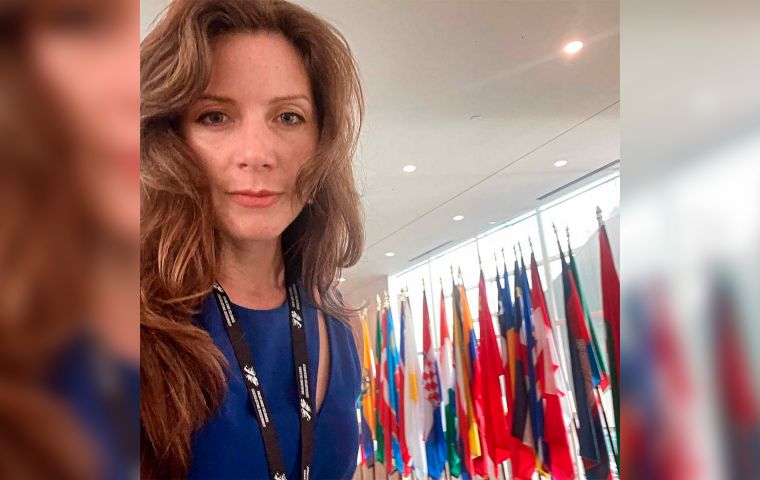 MLA Barkman en la sede de Naciones Unidas en Nueva York 