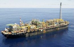 Una nave FPSO, como tantas de Petrobras, que sería utilizada para la explotación petrolera en aguas al norte de Falklands 