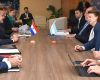 Los Cancilleres Ramírez (izq.) de Paraguay y Mondino de Argentina revisaron temas bilaterales al margen de la Asamblea General de la OEA