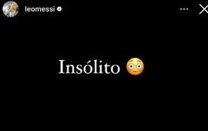 Messi consideró el episodio de lo más “insólito” y así lo hizo notar en las redes sociales