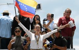 Machado encabezó la protesta; González Urrutia no participó en la movilización del sábado 