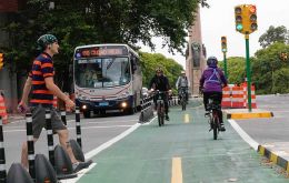 Montevideo cuenta con una red de ciclovías de 77,3 kilómetros de longitud