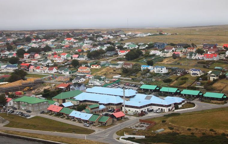 Vista aérea del hospital de Stanley, KEMH