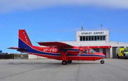 Los Britten Norman Islanders que hace años vuelan en Falklands y han brindado un resultado sumamente positivo