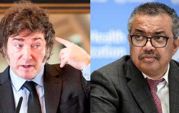 “Nunca olvidaremos” lo que hizo la OMS bajo Tedros, advirtió Milei