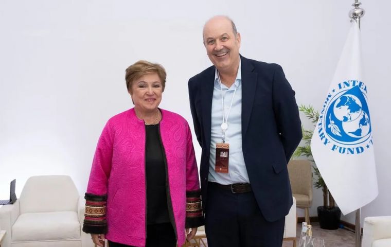 “Estoy entusiasmada con su participación en el nuevo Consejo Asesor sobre Emprendimiento y Crecimiento del FMI”, dijo Georgieva sobre Sturzenegger