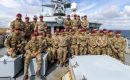 La Sección de Gurkhas a bordo del HMS Forth 