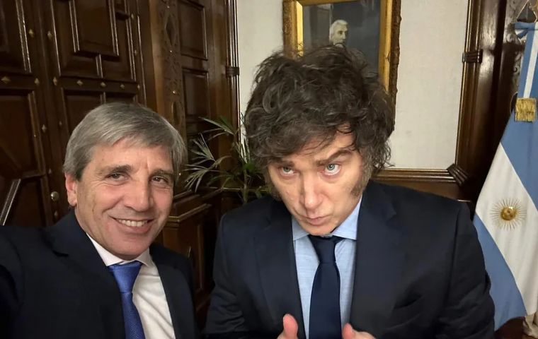 Milei dijo que Caputo era el mejor ministro de Economía de la historia