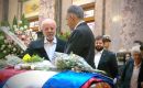 Lula se reunió con Topolansky (abajo a la derecha), Orsi y Boric (al fondo) frente al féretro de Mujica