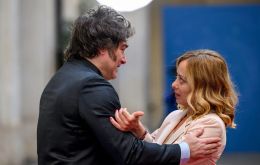 El líder argentino llegó el viernes por la mañana a la capital italiana