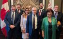 La delegación de Falkland con miembros de la sucursal canadiense de la CPA
