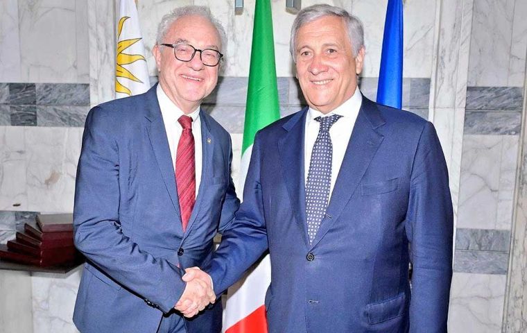 Durante su reunión con Lubetkin en Roma, Tajani subrayó “la prioridad de América Latina para la política exterior italiana”