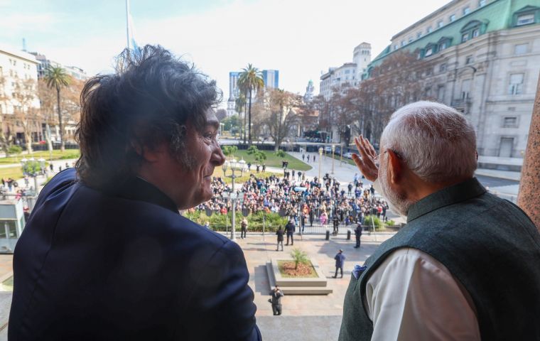 Fue la primera visita oficial a Argentina de un primer ministro indio en 57 años, aunque Modi ya había estado en Buenos Aires para la Cumbre del G20 en 2018