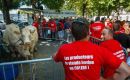 Los manifestantes reaccionaron ante declaraciones del presidente Emmanuel Macron