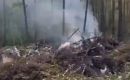 El avión se incendió durante el descenso