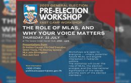 El poster convocando a al Taller Pre-Electoral 