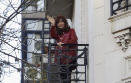 CFK se sintió conmovida por el apoyo de sus simpatizantes