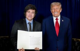 “Tiene todo mi apoyo para la reelección”, dijo Trump sobre Milei