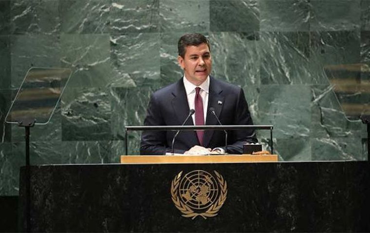 Peña insistió en el apoyo de su país a Israel y Taiwán