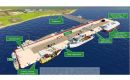 La maqueta de la futura terminal portuaria con sus 400 metros de atraque que serán esenciales para el desarrollo comercial y económico de las Islas.