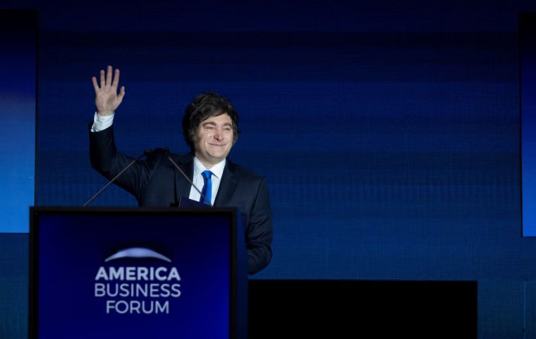 El evento de Milei en el Consejo de las Américas contó con la presencia de representantes de importantes empresas