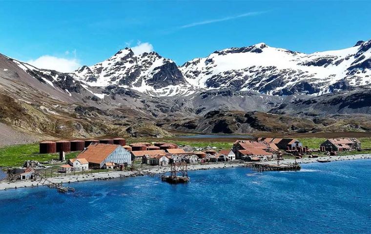 La Villa en Stromness, una de las siete estaciones balleneras en la isla de Georgia del Sur. (Foto de SGHT).  