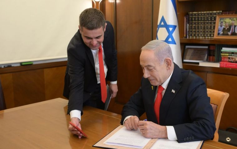 El gobierno de Netanyahu anunci&oacute; acuerdos bilaterales inmediatos en agricultura, tecnolog&iacute;a y salud