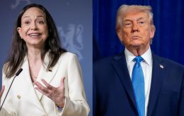 Machado planea transmitir a Trump la &ldquo;gratitud del pueblo venezolano por su apoyo inquebrantable a la democracia y la justicia&rdquo; y pedirle que &ldquo;abogue por la liberaci&oacute;n de todos los presos pol&iacute;ticos&rdquo;