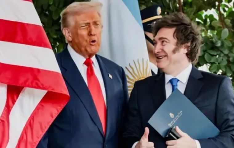 Milei dijo que el liderazgo de Trump se manifest&oacute; &ldquo;con contundencia&rdquo; en el hemisferio &ldquo;llevando ante la justicia&rdquo; a Nicol&aacute;s Maduro