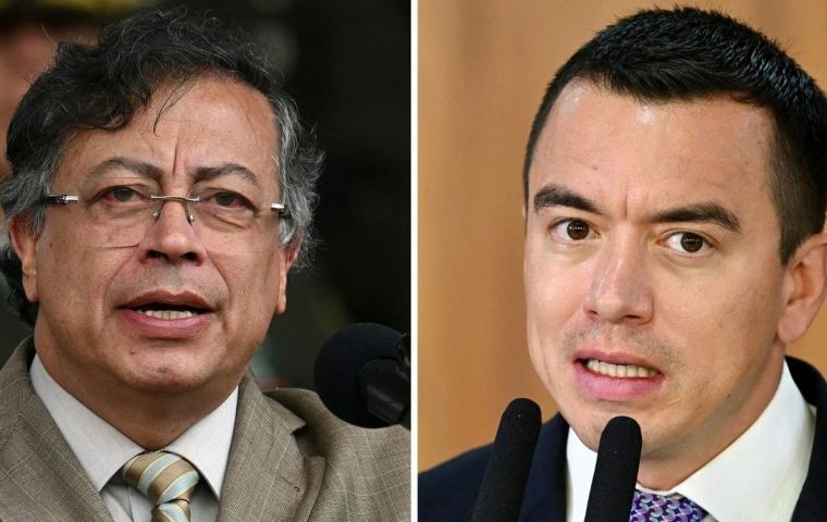 La respuesta de Noboa fue inmediata. El presidente ecuatoriano calific&oacute; las declaraciones de Petro de &ldquo;falsas&rdquo; y afirm&oacute; que Ecuador est&aacute; &ldquo;actuando en nuestro territorio, no en el suyo&rdquo;