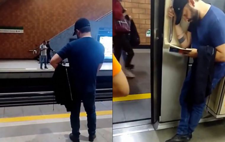 Un video difundido en redes sociales muestra al exmandatario sentado solo en un vag&oacute;n mientras le&iacute;a un libro, una imagen que llam&oacute; la atenci&oacute;n por su cotidianeidad